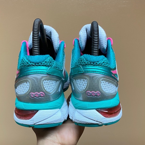 ASICS Gel Kayano 21 Women’s Running Sneakers Size 8 “White Pink Emerald Green” - Picture 13 of 16